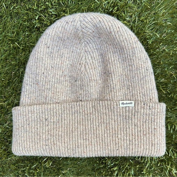 Madewell Wool Cuffed Beanie 100% Merino Ribbed Mid-Weight Unisex Winter Hat OS - Picture 1 of 6